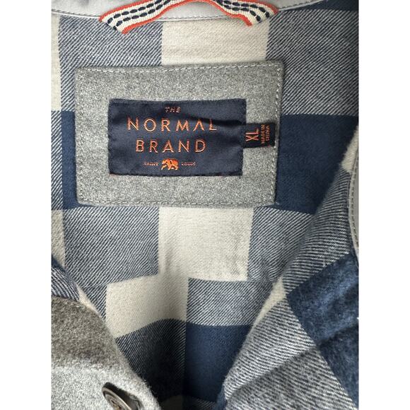 The Normal Brand Brightside Wool Blend Jacket Plaid Flannel Lined Workwear XL - Picture 3 of 9